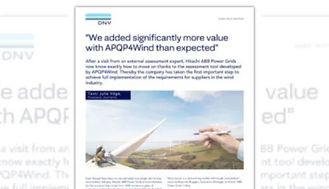 “We added significantly more value with APQP4Wind than expected”