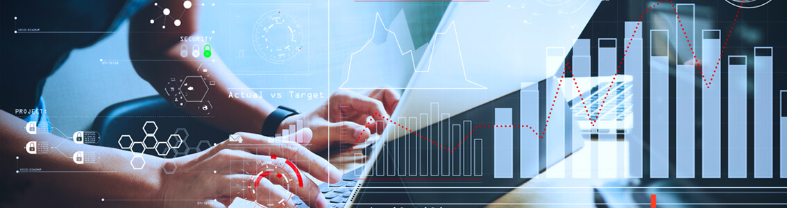 Intelligence and business analytics with key performance indicators dashboard concept