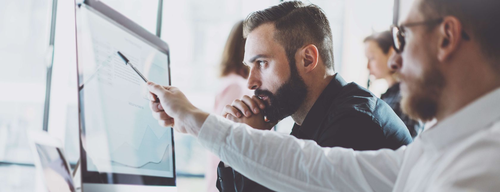 Finance trade manager showing reports screen