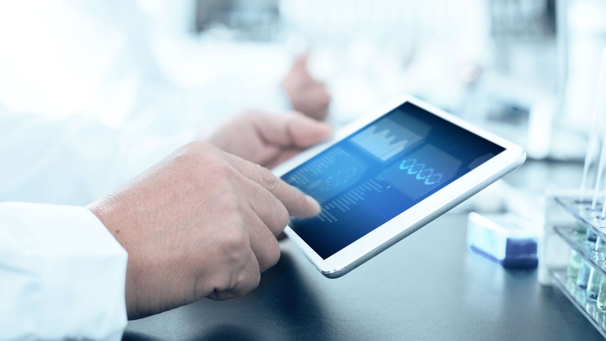 business person analyzing supply chain performance