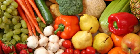 Billedet af frugt og grønt