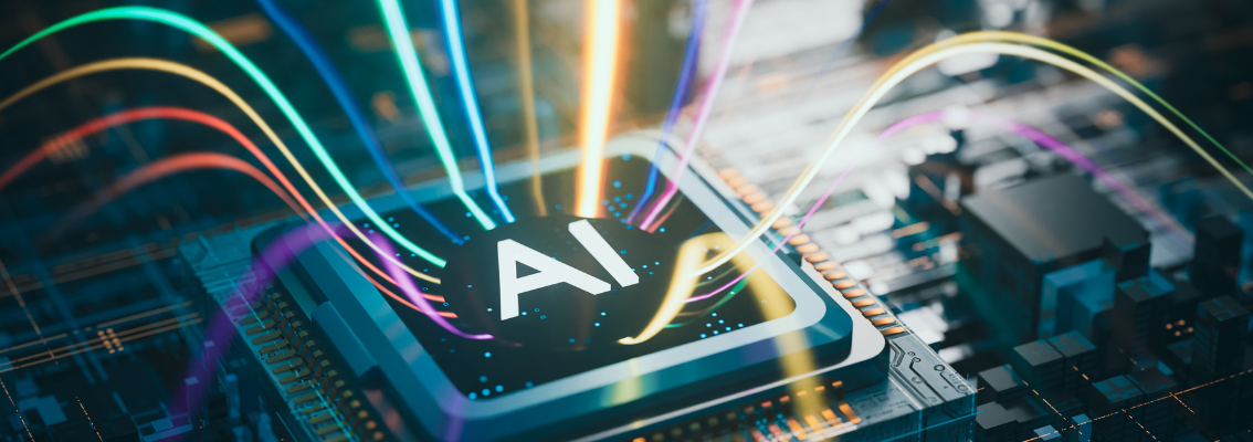 A generative artificial intelligence cpu that emits colorful light