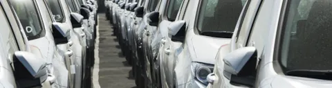 Cars in a row