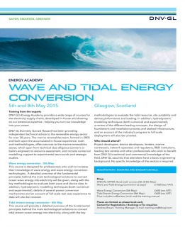 Wave Energy Conversion course